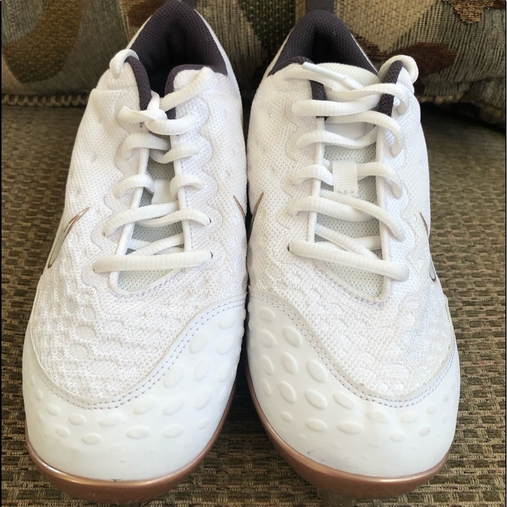 Nike Softball Woman Lunarlon Hyperdiamond 2 Pro Size US 7 Wmn White 856492-109